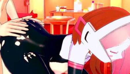 OCHACO URARAKA GETTING BOOTY FUCK BY DEKU - MY HERO ACADEMIA ANIMATED