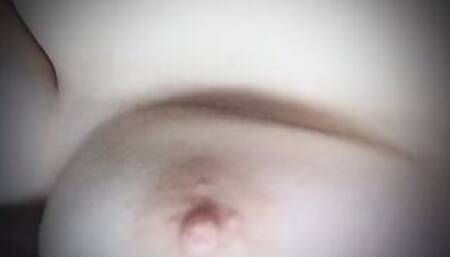 Lubricating my nipples with twat juice