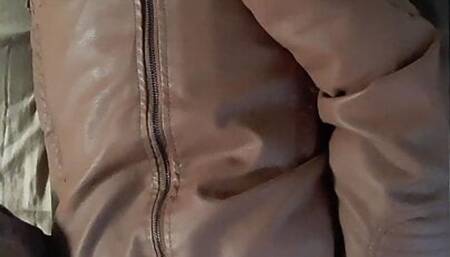 Gay leather fag gagged and edging