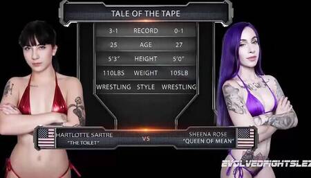 Delightful Sheena Rose and Charlotte Sartre at evolved fights clip