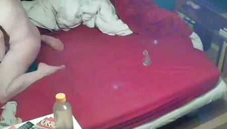 Caught masterbating with hubby on the phone