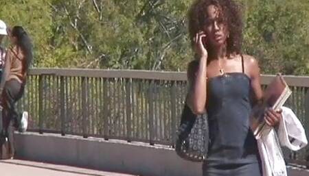 petite black girl shows her bare cunt and would like to be fucked