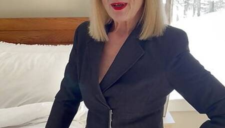 65 YEAR OLD Danielle Dubonnet Gets fucked before her banking job in the morning!