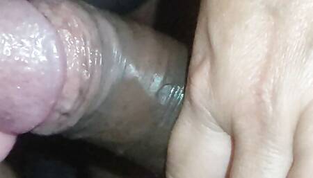 I catch him looking at his cell phone and he doesn't expect me to give him a crazy oral and empty his semen into my mout