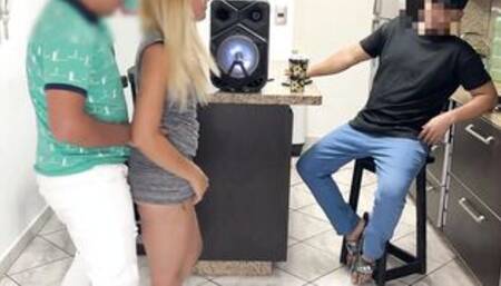 Dancing Reggaeton with my Best Friend's Gf and I Rub my Penis on her Butt inside Front of NTR Netorare