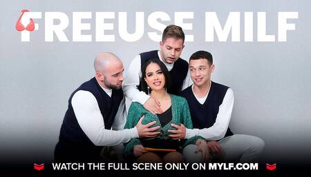 MylfBlows - Smoky Eyed MILF Slips Lucky Stud’s Thick Boner Into Her Mouth And Covers It In Her Spit