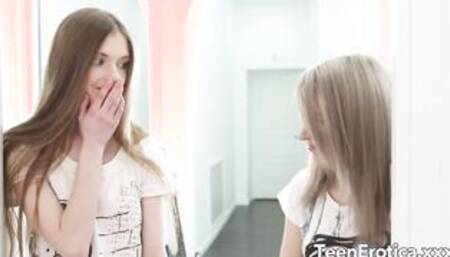 Vulgar 18 Blondes Adel Bye and Herda Wisky Make a 3 Way with a Long Rod