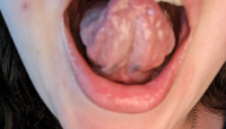 Chewing gum with pink glossy lips wmv