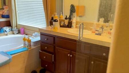 Changing my soaked cloth diaper and plastic panties