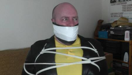 Will Justice; Leather Blazered Bear in Bondage