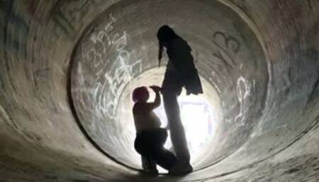 Voyeur BBC worship aggressive BlowJob public 2