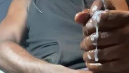 Huge cum from my hard dick