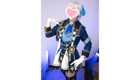 ????[ For non-subscriber ]  Japanese Idol Game Cosplayer femdom lotion globe handjob cumshot