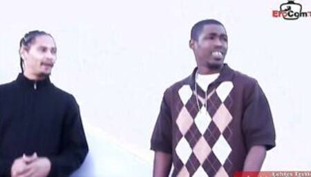 Black teens with natural boobies picked up on the street