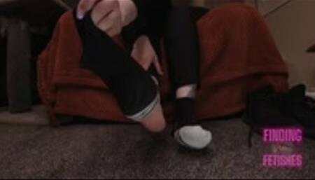 Taking off my Shoes and Sweaty Socks after a hard day