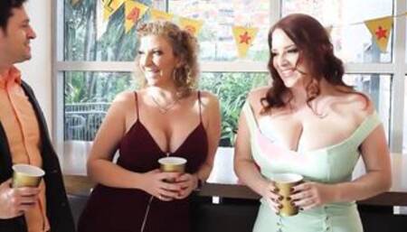 Sara Jay, Maggie Green, Stirling Cooper & Preston Parker's Bombshell 4some Sex Tape!