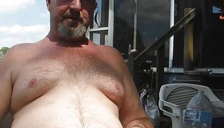 Playing with my tits and belly