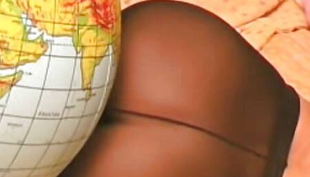 Small Tit Teen Lera On Her Bed In Black Pantyhose