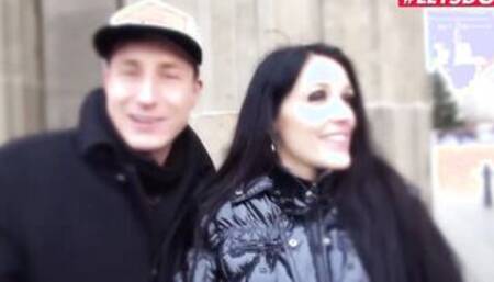 BUMSBUS - Big Boobies Beauty Meli Deluxe Has Amazingly Hot Goddess Outside Sex - LETSDOEIT