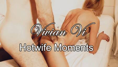 Beautiful blonde hotwife with small tits, perfect body, small ass and tiny pussy shows what she has