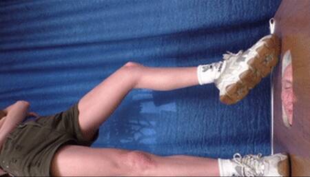 Teen girl in Ash sneakers stands over my face (part 3 of 4), flo501x 1080p