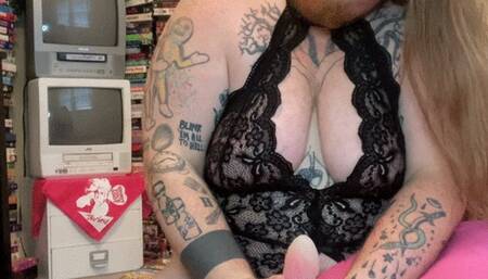 FTM Wearing Lingerie Fucks Pillow