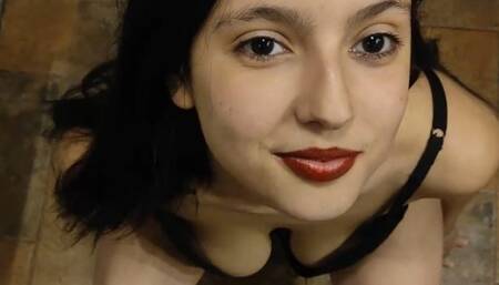 Cum And Piss Inside A Flowing Teen Pussy After Pissing