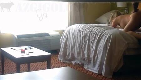 Blonde Hotwife Visits my Hotel Room For Lunch