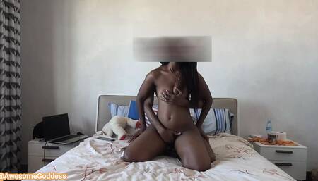 Best ebony couple romantic kissing and teasing making out