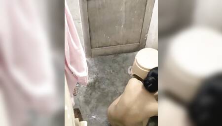 Younger stepSister Bathing Nude Desi Village Girl Bathroom Video