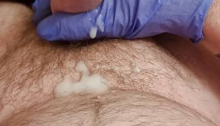 Masturbating solo