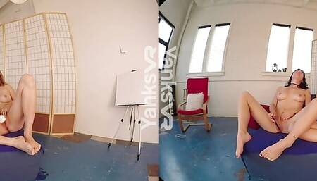 Yanks Lesbians Marina And Charlotte Masturbating In 3D