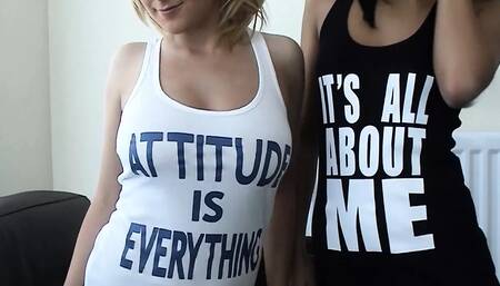 Teens home alone... lesbian dildo party after school