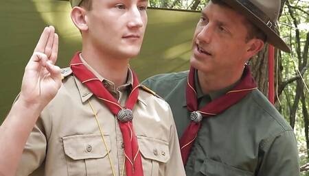 ScoutBoys - Sexy scoutmaster seduces a cute twink in forest