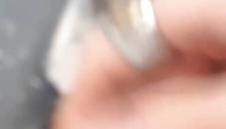 Nude wet Horny hard cock chav wanks in work toilet