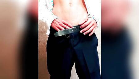 He arrives horny from the office to please his wife