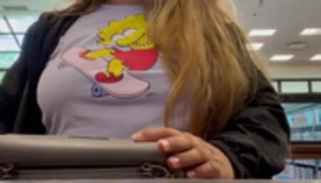 Mj Moore Flashing in the Library