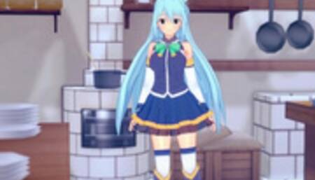 3D/Anime/Hentai. KonoSuba: The Goddess Aqua gets fucked and loves it !!