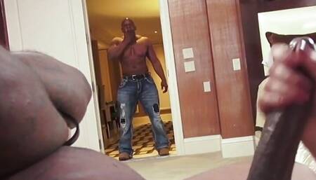 White ass nympho lady fucked in 3some by BBC in anal hole