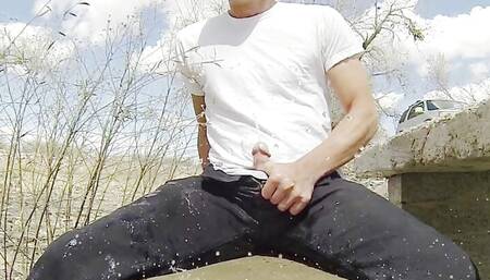 Pissing my black jeans and white briefs at 4 public parks