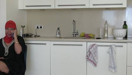 Lebanese sharmota wants a big dick to fuck her asshole