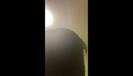 Giantess wiggles massive ass and self canes