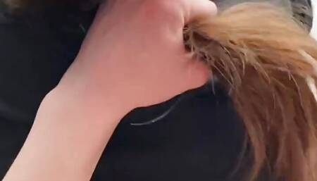 Quick sex with 18 year old stepsister bringing her to orgasm with hard fucking and cumshot on her big butt