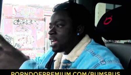 BUMS-BUS – Gorgeous vixen fucks Barbara Bieber pulsating big black cock inside the van