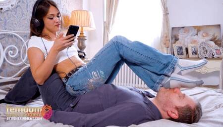 He will now suck my dirty socks ( Sock Worship with Queen Marie Müller ) - 4K UHD MP4