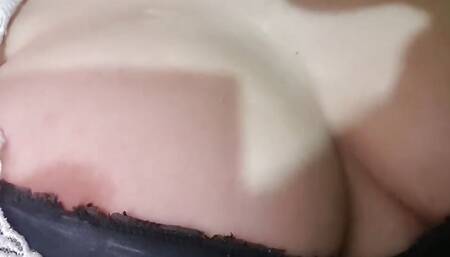 Cuckold husband waiting for me sniffing my dirty socks and lick clean my lover cum