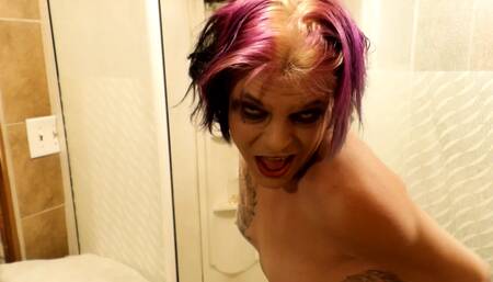 Mistress Cy Car Wash Flash Tease, Then the DIRTY BITCH Takes a Shower, Puts On Some Lingerie & Lotions Her Legs XXX 666