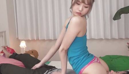Skinny hot Japanese petite girl with natural boobs and long legs have sex compilation