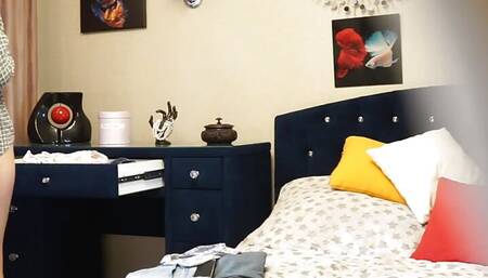 My naughty girlfriend trying out all the outfits in her