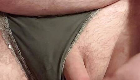 Soft cock in thong